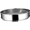 PawwJoy Setaccio per farina in acciaio inox, per cuocere torte, pane, utensile da cucina, riutilizzabile, colino rotondo professionale, 40 cm