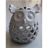TOGNANA LANTERNA GUFO GRIGIO CER-AMICA GUFETTI DIAM CM 20X24H.