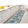GLHOME Idee per la casa GL Home Tappeto Cucina Antiscivolo Made in Italy Passatoia Antimacchia Multiuso Corridoio Soggiorno Lavabile in Lavatrice - Esagoni Ottanio - 50x250 cm