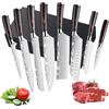 Dfito Set Coltelli da Cucina Professionali, Coltelli da Cucina Giapponesi, 8 Pezzi, Acciaio Inox, Ultra Lama Affilata