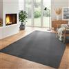 Carpettex Moderno tappeto a pelo corto morbido, unicolore, con retro lavabile, Colore: Grigio, Taglia: 200 x 290 cm