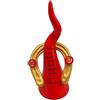 Generico corno portafortuna con ferro di cavallo colore oro cornetto portafortuna con ferro di cavallo (rosso frase 1)