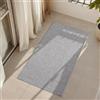 Carpetsale24 Tappeto da Esterno Grigio 80x150 cm, Resistente alle Intemperie e ai Raggi UV, Ideale per Cucina, Balcone, Terrazza, Soggiorno e Sala da Pranzo, Design Monocromatico in Stile Boho.