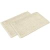 WohnDirect Set di tappetini da bagno, 2 pezzi, crema, 70 x 120 cm, antiscivolo e lavabile, tappetino da bagno, tappetino per WC