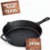 BBQBOSS Padella in ghisa 24 cm [2,1 litri] padella in ferro - cast iron pan - frying pan - induzione - padella in ghisa - per barbecue a gas - per barbecue a carbone