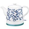 Hokcus Bollitore elettrico in ceramica senza fili Teiera Vintage, Brocca retrò da 1,2 litri per Acqua, Base rimovibile, Protezione a secco da bollire 1000 W