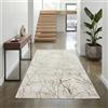 Teppich-Traum Tappeto moderno dal Design di Rami astratto | easy care | crema marrone, 80x150 cm