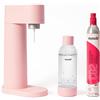 Mysoda - Kit di depurazione dell'acqua Woody - Realizzato in materiale biocomposito rinnovabile con cilindro di CO2 e bottiglia di plastica Quick-Connect 1 l - Senza BPA - Rosa