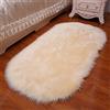 Fouriding Pelliccia Sintetica Tappeto Vello di Pecora Tappeto in Pelle di Pecora Tappeto in Pile Decorativo per Divani Del Soggiorno e Camere da Letto(Beige, 60 x 90 CM)