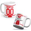 quickgadget Idea Arredo Casa regalo Tazza Sport in ceramica sport per tifoso calcio Bari, personalizzato con Nome e Numero