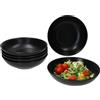 MamboCat Panther Set di 6 piatti fondi neri I 420 ml I piatti in gres opaco per 6 persone I piatti per insalata, zuppa, cereali, pasta & Co. I piatti per colazione, pranzo e pane da sera