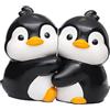 rockible 2 pezzi, statuette di pinguino, fermalibri, simpatici cartoni animati, supporti per libri, ornamenti da tavolo per l'ingresso, decorazioni per la