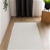 Interiyou Tappeto cotone Toledo - 70x200 cm Bianco - Tessuto artigianale con frange per salotto, camera, stanza bambini, pranzo, cucina o corridoio