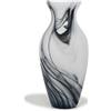 Tammaro Home Vaso Anfora in Vetro di Murano Bianco Satinato con Venature Nere by Tammaro Home