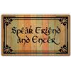 LuckyChu - Zerbino con scritta Speak Friend and Enter, antiscivolo, per interni ed esterni, bagno, cucina, 30 x 45 cm