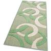 emmevi Tappeto Cucina Tridimensionale Cerchi 3D Assorbente Morbido Moderno Antiscivolo 57x280 Verde