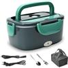 Eznaobo Contenitore per il pranzo riscaldabile 60 W 1,5 l 2 in 1, riscaldatore per pasti auto, camion, casa, 12 V/24 V/220 V, per ufficio, scuola, viaggi, auto (A)