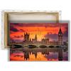 Generico Quadro Moderno Stampa Quadro da parete Su Tela Quadri Moderni Arte Big Ben Tamigi London Londra Tramonto Monumento T380 (70x100)