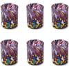 MAZZEGA ART & DESIGN - 6 Bicchieri Shot in Vetro Soffiati e Lavorati a Mano con Murrine di Murano. Linea "I Colori di Murano" 75 ml. Made in Italy (VIOLA, 6)