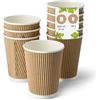 BIOZOYG Bicchieri di cartone 50 pezzi 300 ml / 12 oz, 90 mm - Bicchieri usa e getta per caffè - Bicchieri di cartone per bevande calde - Alternativa ai bicchieri di polistirolo, bicchieri di carta