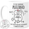 Tassenliebling® Tazza Scoregge Personalizzata - Le Tue Scoregge Puzzano - Regalo Anniversario per Lui Divertente - Regali Fidanzato Originali Simpatici - Regalo Uomo - Ceramica 330ml