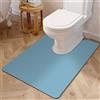 Treer Tappeto da Bagno Antiscivolo con Forma a U, Tappetino per WC Assorbente Diatomite Lavabile Tappeti per Bagno Durevole e Morbido per Doccia e Wc Water (Blu cielo,55 * 60cm)