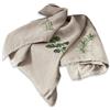 LOBERON Herbal Gardens Set di 3 canovacci - Puro lino - Con incantevoli stampe di erbe aromatiche, beige/verde