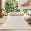 TT Home Tappeto Salotto Pelo Corto Monocolore Design Moderno Lavabile, Colore: Crema, Dimensione:200x280 cm