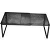 F Fityle Scaffale portaoggetti espandibile, supporto per organizer regolabile per sottolavabo, armadio, libri, dormitorio, spezie, Nero Da 50 a 85 Cm