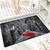 ANNKOOT Tappeto da Bagno in Microfibra, Tappetino da Bagno Antiscivolo,Ombrello rosso su una stradina buia in Toscana ,Morbido, Facile da Pulire, Molto Assorbente per Bagno, Camera da letto, Interni 60x100 cm