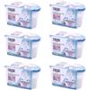 Generico SET 6 vaschette 400 ml assorbi umidità profumate OCEAN anti odore deumidificatore sali per bagno cucina camper caravan roulotte ripostiglio dispensa armadio