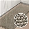 LINGKY Tappeto Bagno Ciniglia Tappetino da Bagno Alta densità e Assorbente In Microfibra Shaggy Tappeto da Bagno Antiscivolo ad Asciugatura Rapida Lavabile (Taupe,150 x 50 cm)