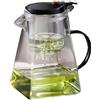 FUYTERY Teiera di vetro con Infuser rimovibile, Kungfu Tea Art Glass Teiera Filtro in acciaio inossidabile Jug con Infuser, Blooming e Loose Leaf Tea Maker Set (750ML, 1000ML) (Bianco, 1000ML)