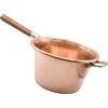 CREARTISTIC Paiolo per Polenta in Rame, 25 cm 3,5L - Manico Legno, 4/5 Persone, anche per Marmellata, Formaggi, Pentola Martellata a Mano - Made in Italy