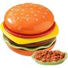 Generico Piccoli Piattini da Dessert | 6 Piani Piastre Torte Impilabili In Ceramica - Ceramica a Forma di Hamburger Stoviglie Decorative per Cucina per Snack e Insalate