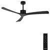 CREATE WIND LARGE DC - Plafondventilator XL Ø152 cm - 40W Ultrastille - 6 snelheden - Timer - Zwart
