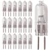 UGEFKMQ G6.35 Lampadine Alogene 24V 50W 2 Pin Capsula Trasparente Lampadina Alogena Gy6.35/G6.35 Base Dimmerabile 20Pc 150W