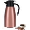 TOWEAR Thermos 304 - Thermos da 2 l, in acciaio inox, doppia parete, vuoto isolato, 2 l, con manico e beccuccio, per acqua calda in ufficio, hotel e ristorante (colore oro rosa)
