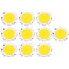 Jenngaoo 10 Pezzi Chip LED COB Rotondo, Lampada a Bulbo Ad Alta Potenza da 3W Luce Decorativa per Modulo Chip LED in Alluminio(Luce calda, 3000K)