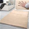 TT Home Tappeto Pelo Lungo Camera Da Letto Soffice Finta Pelliccia Coniglio Imitazione, Colore:Crema Sabbia, Dimensione:80x150 cm