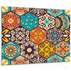 TMK ArtDeko TMK - Copri piano cottura induzione 60x52 cm copertura per piano cottura in vetroceramica 1 pezzi universale per piastre di cottura paraspruzzi tagliere in vetro temprato come decorazione Mosaico