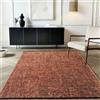 Carpetsale24, Tappeto in Cotone Chenille Terracotta 140x200 cm Lavabile, Stile Boho, Vintage Kelim, Pelo Corto, Antiscivolo e Morbido, Monocromatico Mélange, Per Soggiorno, Camera, Ufficio e Cucina