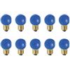 AMARCORDS - 10 Lampadine Led da esterno resistenti all'acqua, luce calda 2700K, vetro BLU tipo globetta, E27, 1W