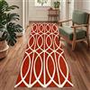 Siunwdiy Tappeto Corridoio Antiscivolo 2.6 Metri Rosso arancio Tappeto Cucina Passatoia Lavabile Tappetino Durevole Boho Tappeti Runner Lungo Tappeto per Cucina,Camera,Soggiorno，50x260cm
