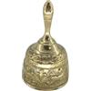 artigianatodaloise Campana campanella evangelisti ottone lucido da tavolo religioso nomi floreali diametro 8 cm x 12 cm