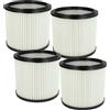 vhbw 4x filtro a pieghe piatte compatibile con Klarstein IPX4, VCM-IVC-50, IVC-50 aspirapolvere - nero/bianco