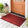 KARAT Zerbino in cocco per porta d'ingresso, retro in gomma antiscivolo (24 mm | 40 x 60 cm, rosso)