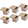 Mengmen 6 x teglia quadrata coperchio stampo per pane tostato padella per pane pullman pagnotta padella coperchio antiaderente mini cubo d'