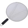 BBTISG Schermo Paraschizzi In Acciaio Inox per Padella, Coperchio Paraspruzzi D'olio con Manico per Catturare Gli Schizzi di Olio e Cibo Durante la Cottura (33cm)