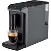 Tchibo Macchina da caffè Esperto mini per Caffè Crema e Espresso, solo 16 cm di larghezza, piccola e compatta, adatta per ogni cucina, campeggio, Tinyhouse, appartamento studentesco, grigio